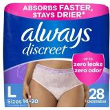 Always Discreet Adult Diapers for Women, Incontine