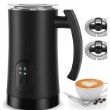 Electric Milk Frother, 4 in 1 Milk Steamer,11.8oz/