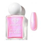 modelones Shine Pink Nail Polish, 15ml Shimmer Pea
