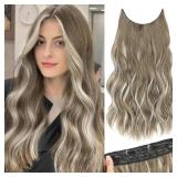 Invisible Wire Hair Extensions Adjustable Size wit