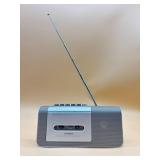 Portable AM/FM radio cassette recorder