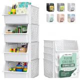 Lot of 2 TidyFriend Stackable Storage Bins for Pan