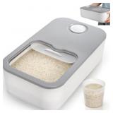 Rice Storage Container, 11 Lbs Plastic Airtight Ri