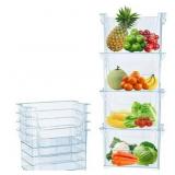 Skywin Clear Storage Bins (4 Pack) - Clear Bins fo