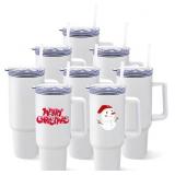 YOUKE OLA 8 Pack Sublimation Tumblers 40oz with Ha
