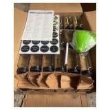 58 glass spice jars with label kit.