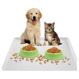 TidyFriend Pet Food Mat 24 x 24 Inches, Pet Tray f