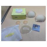 Size C cups strapless bra set with nipple covers