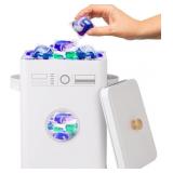 Skywin Metal Laundry Pod Container with Lift-Up Li