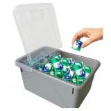 Skywin Laundry Pod Container with Lift-Up Lid (Gre