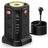 Surge Protector Power Strip Tower with 5 USB Ports