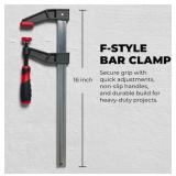 by Kreg 12' F-Style Bar Clamp - Padded Jaws - Heav