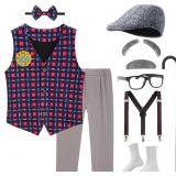 Boys 1-6 Old Man Costume for Kids 100 Days of Scho