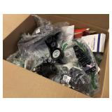 Big man s box of car parts and items to tinker wit