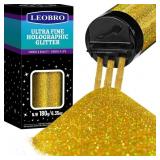 LEOBRO Gold Glitter, 180g/6.35oz Holographic Gold