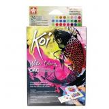 24-Colors Koi Creative Art Watercolor Set: Sakura