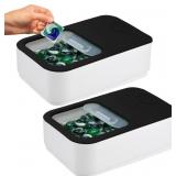 Skywin-2 Pack Laundry Pods Container with Slide Li
