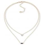 DKNY Gold-Tone Stone & Crystal Layered Pendant Nec