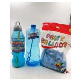 Big bubbles and blue balloons!