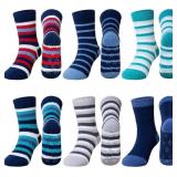 Size 8-12 years Kids Fuzzy Slipper Grip Socks Boys