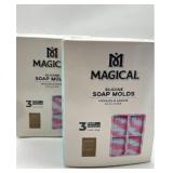 Lot of 2, 3-Pack Magical Silicone Soap Molds