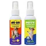 Lot of 2 Dog Potty Training Spray Set, Indoor & Ou