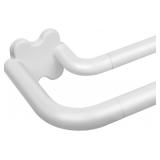 White Blackout Double Curtain Rods for Windows, US