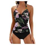 Size 2XL B2prity Halter Tankini Swimsuit for Women