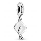 Used Pandora Sterling Silver Graduation Cap Dangle