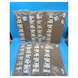 Lot of 8 plain wooden Hohoho Christmas Sign