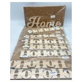 Lot of 8, Wooden Decor 7 PCs  Ho Ho Ho , 1 PCs  Ho
