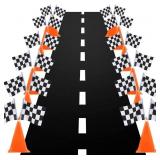 7inch Orange Racing Traffic Cones With Holes on To