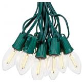 Novelty Lights 25 Ft Vintage LED C9 Warm White Tra