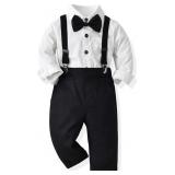 18-24 Months Baby Boys Christmas Outfit Bowtie Shi
