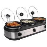 TRU Triple Buffet Server - Three 2.5 Quart Removab