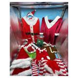 Large Lot of Christmas Clothing and accessories- o