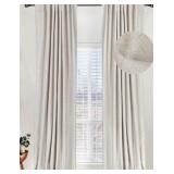 100% Blackout Shield Linen Blackout Curtains, Size