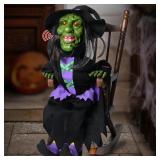 SUNFACE Halloween Decorations Rocking Chair Witch