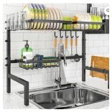 Over The Sink Dish Drying Rack,25.9"-33.4" Large