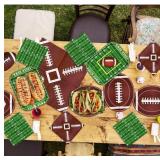 Football Party Supplies Kit Serve 25 - 100Pcs Foot