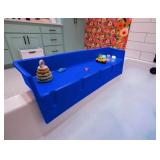 36  Bathtub Splash Guard & Bath Shelf for Kids   T