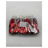 4pk Red and Silver Cheerleading Pom Poms with Fing