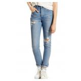 Size 26 x 28 501 Womens Destructed Button Fly Skin