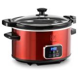 Toastmaster 4-Quart Digital Slow Cooker with Locki