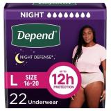 Depend Night Defense Adult Diapers, Incontinence &