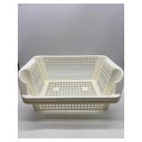 Set Of 2 Stackable Baskets White