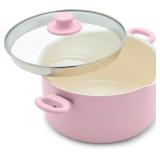 GreenLife 6QT Ceramic Nonstick Stockpot with Glass