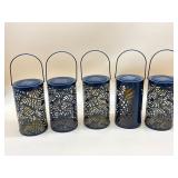 New 5-count solar metal LED lanterns