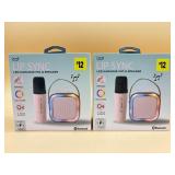 New (lot of two) LED karaoke machines