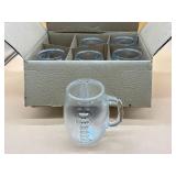 New 6Pcs football beer mugs glass